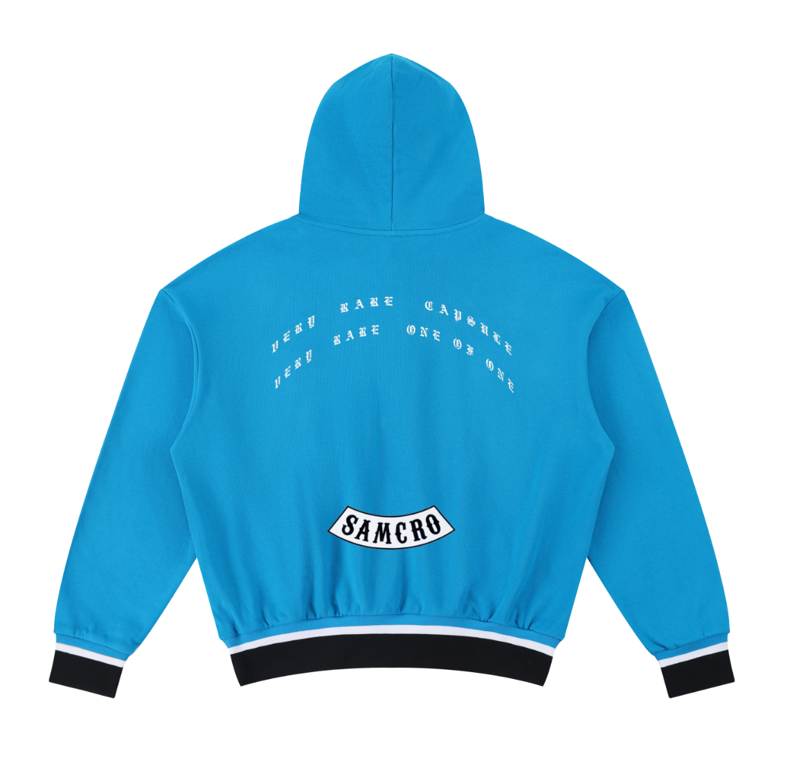 "Blue's-Clues"- Oversized colour block boxy Hoodie (button up hood/cropped)