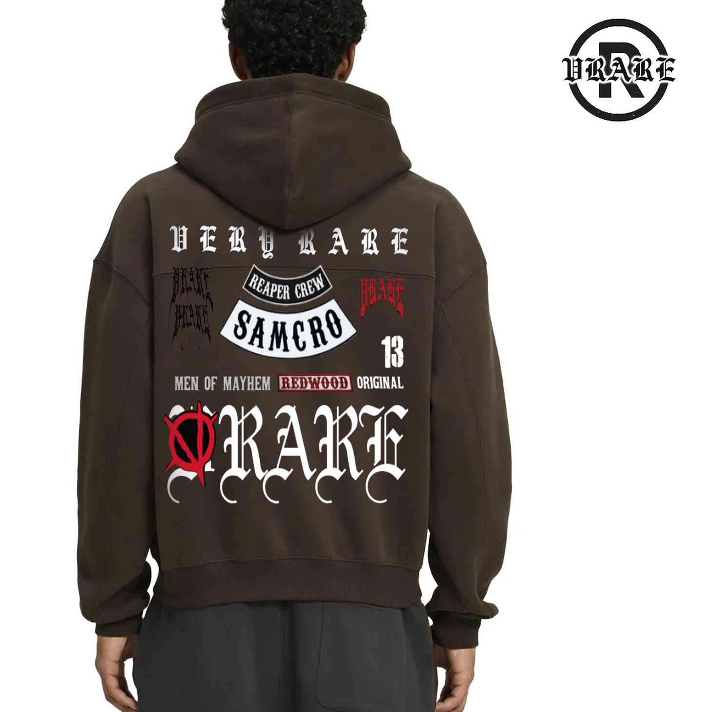 !NEW! - Biker brown Fleece Zip-up boxy hoodie