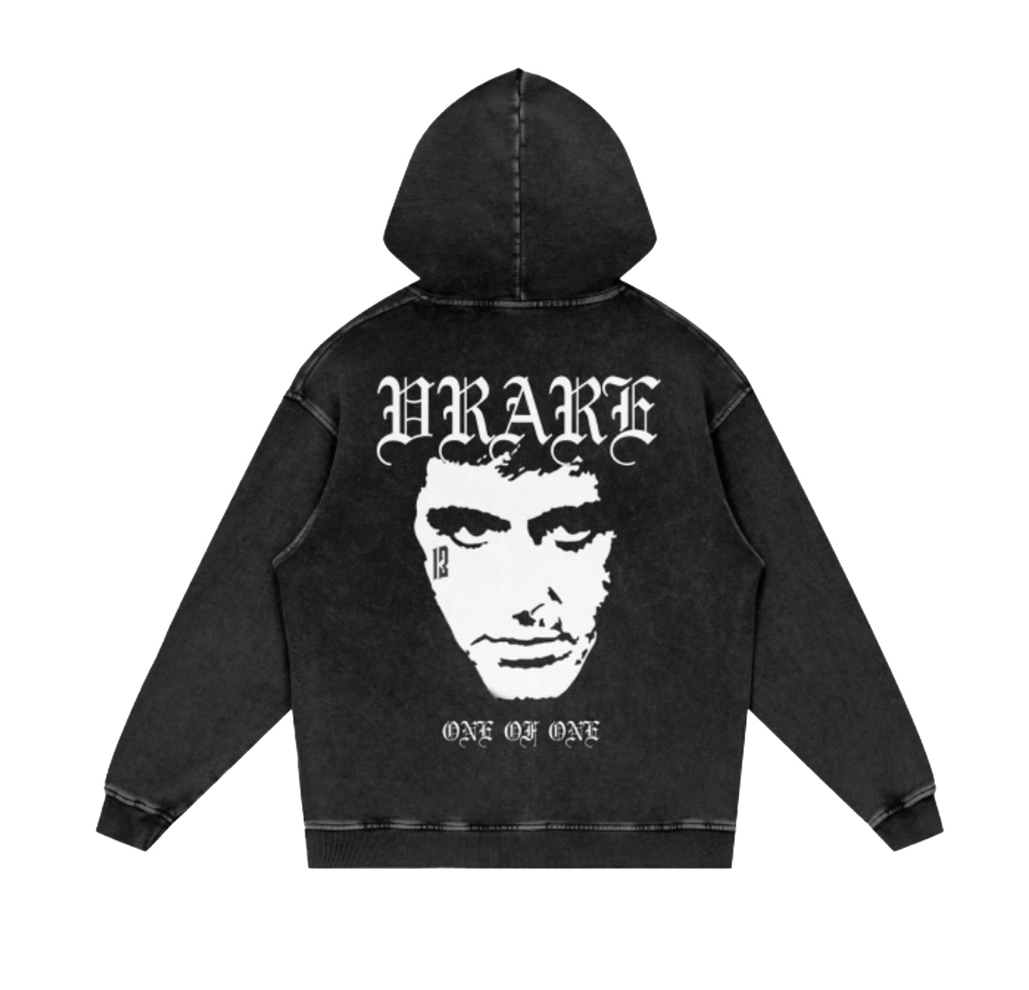 "Scarface" essential vintage wash black hoodie