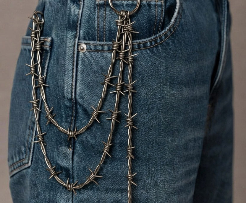 Barbed Wire Jean/wallet chain