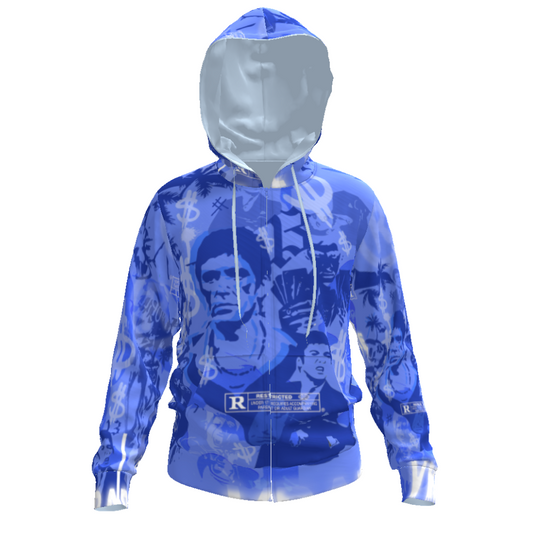 "SCARFACE 13" All over print zip up hoodie