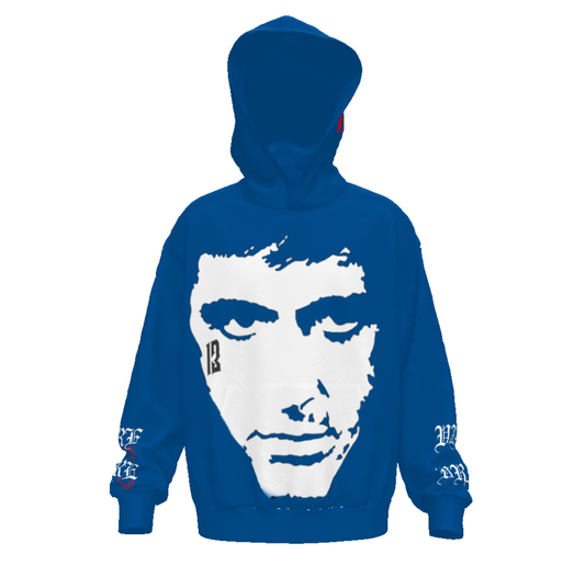 "Scarface the world is yours" blue tony face summer hoodie