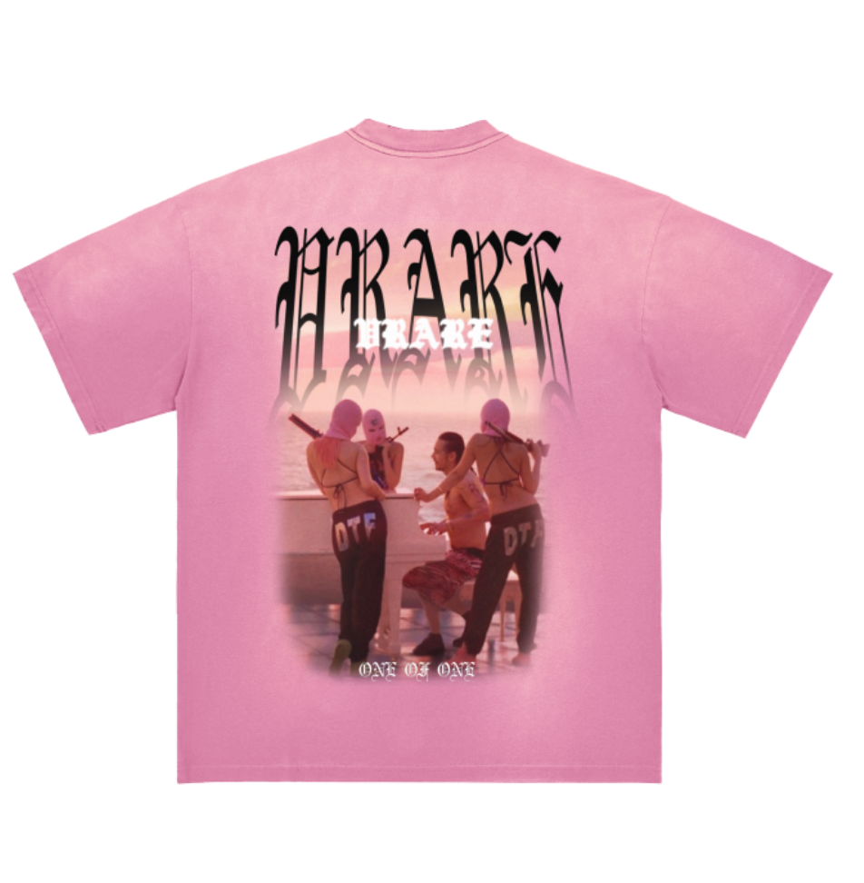 "Spring Breaker$" Pink vintage wash/distressed oversize