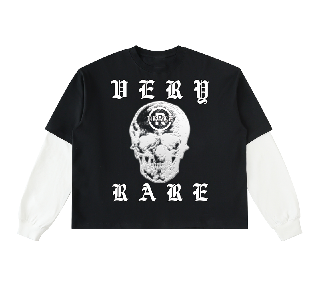 Very Rare Skull - Layered Contrast t-shirt /long sleeve
