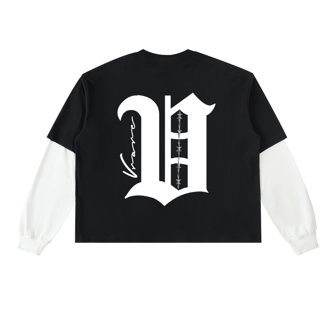 Very Rare Skull - Layered Contrast t-shirt /long sleeve
