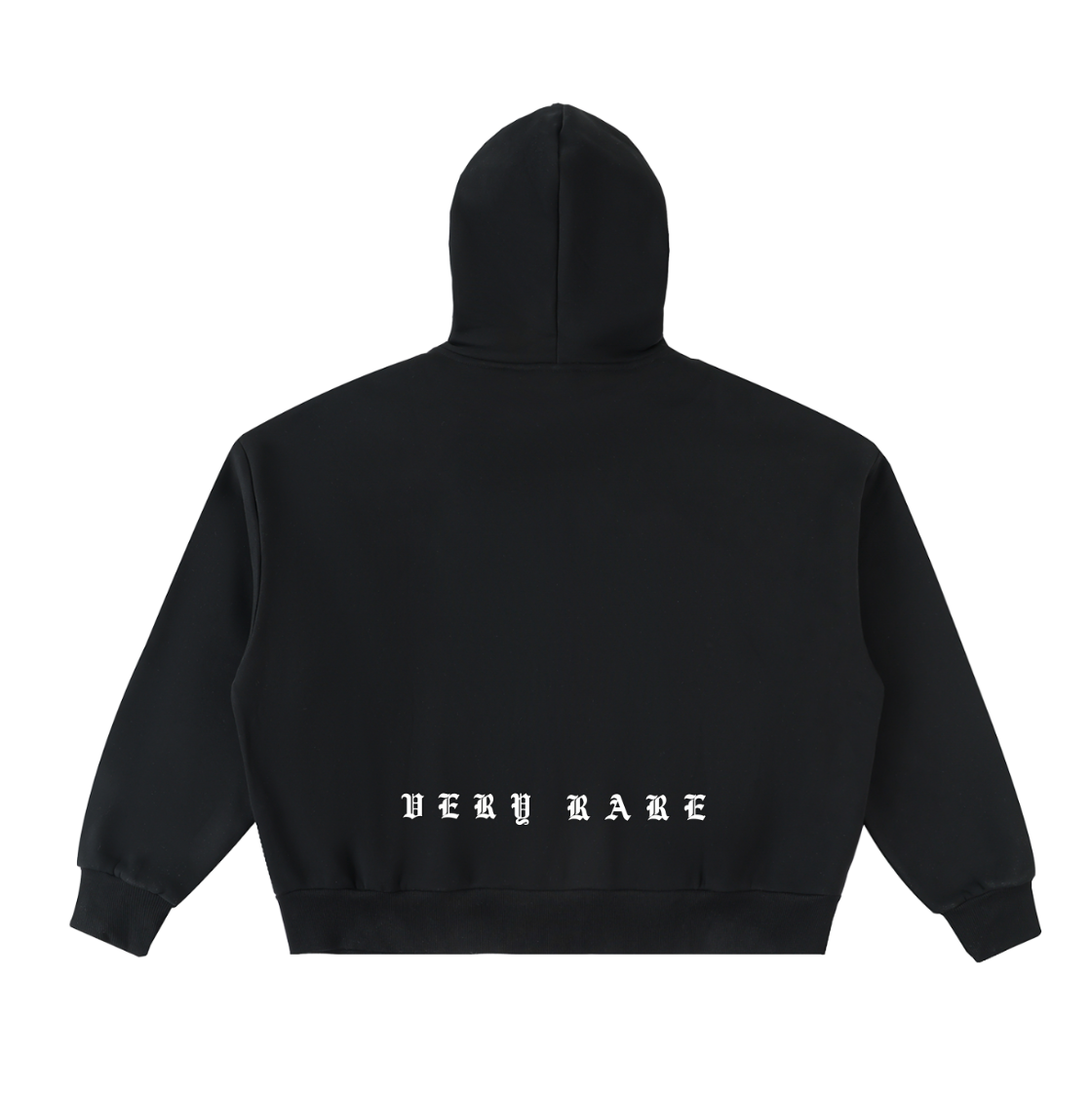 Vrare Script - Full Zip up black heavy cotton hoodie