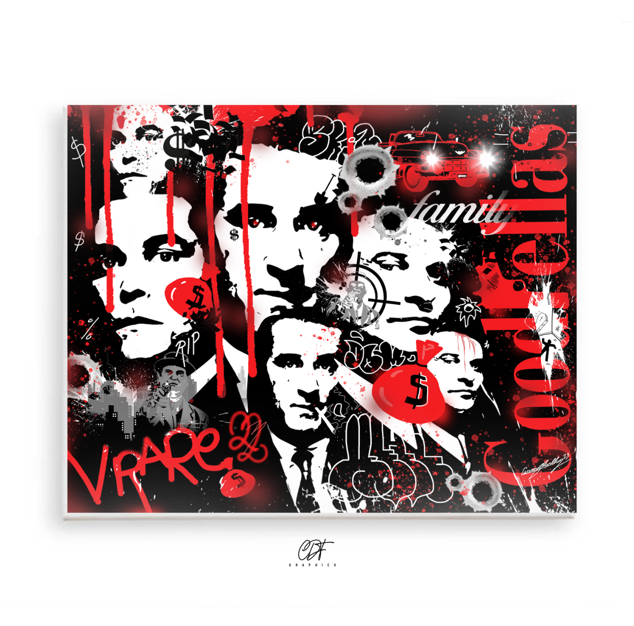 Good Fellas "Family Ties" 24x30 Custom 1 of 1 canvas (high quality)