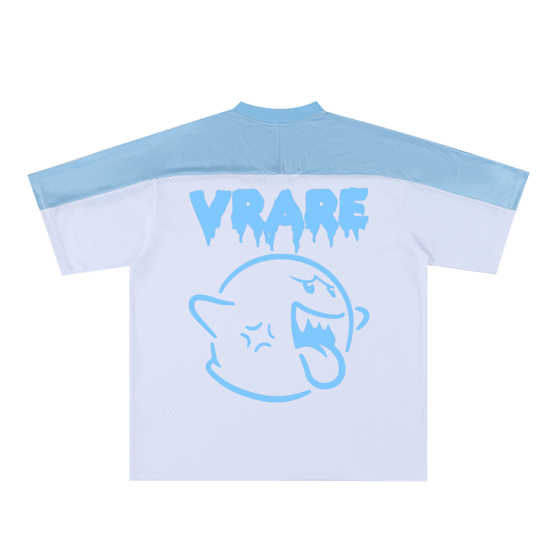 Vrare Star logo - Oversized Mesh soccer/football jersey v-neck (blue)