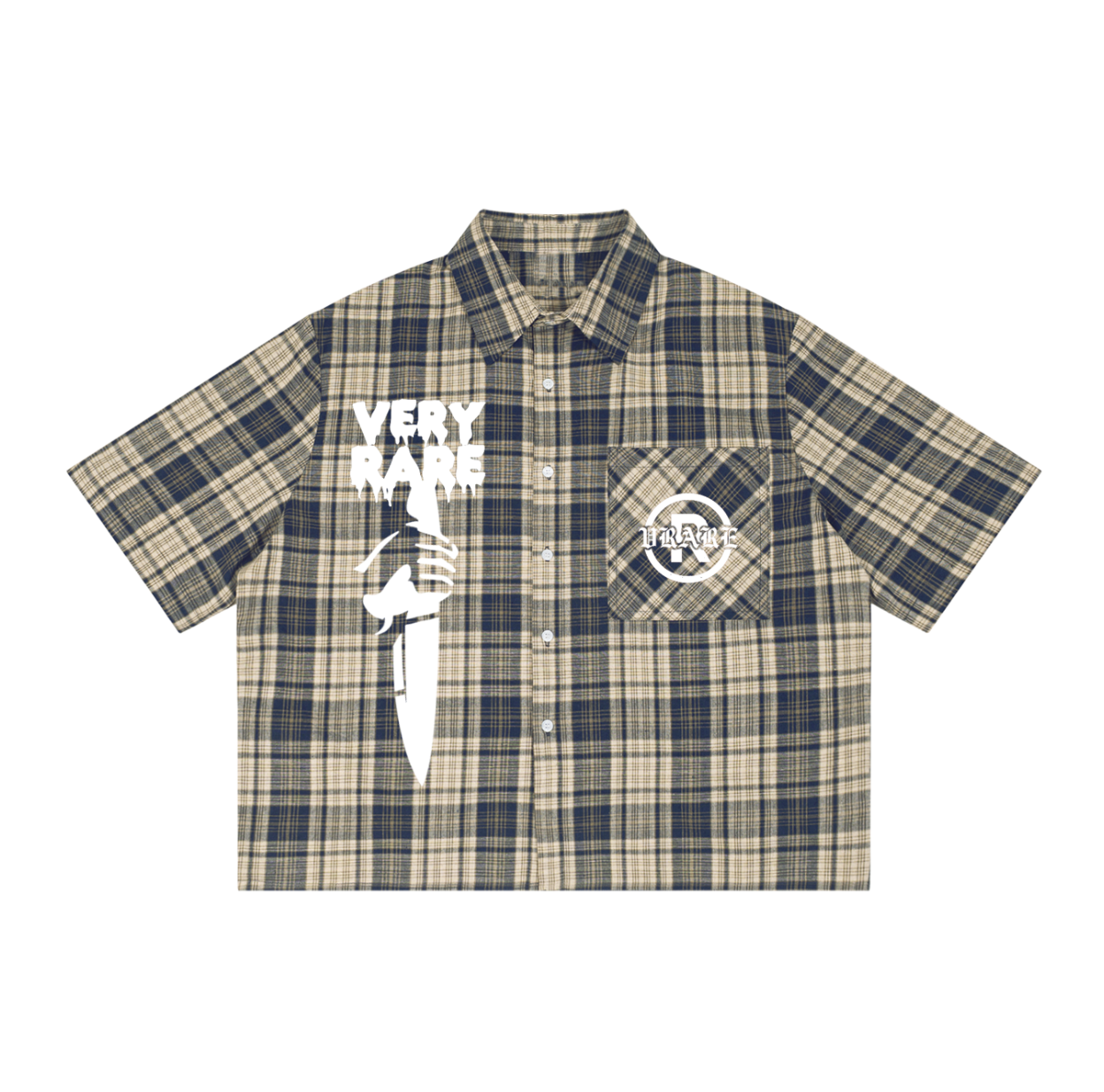 !NEW! - Flannel Plaid boxy short sleeve button up