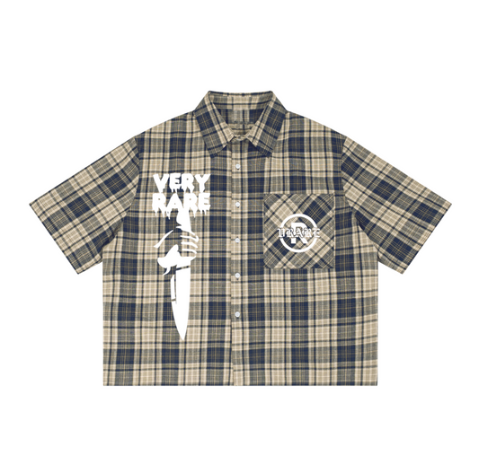 !NEW! - Flannel Plaid boxy short sleeve button up