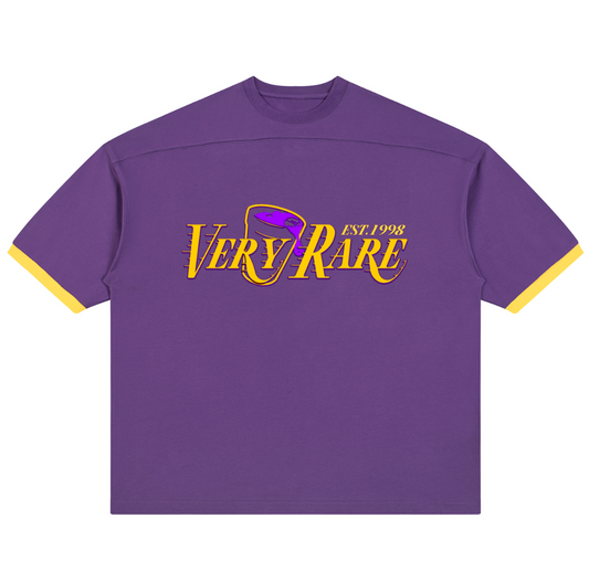 Lakerz Rare purple/yellow color block Jersey tshirt