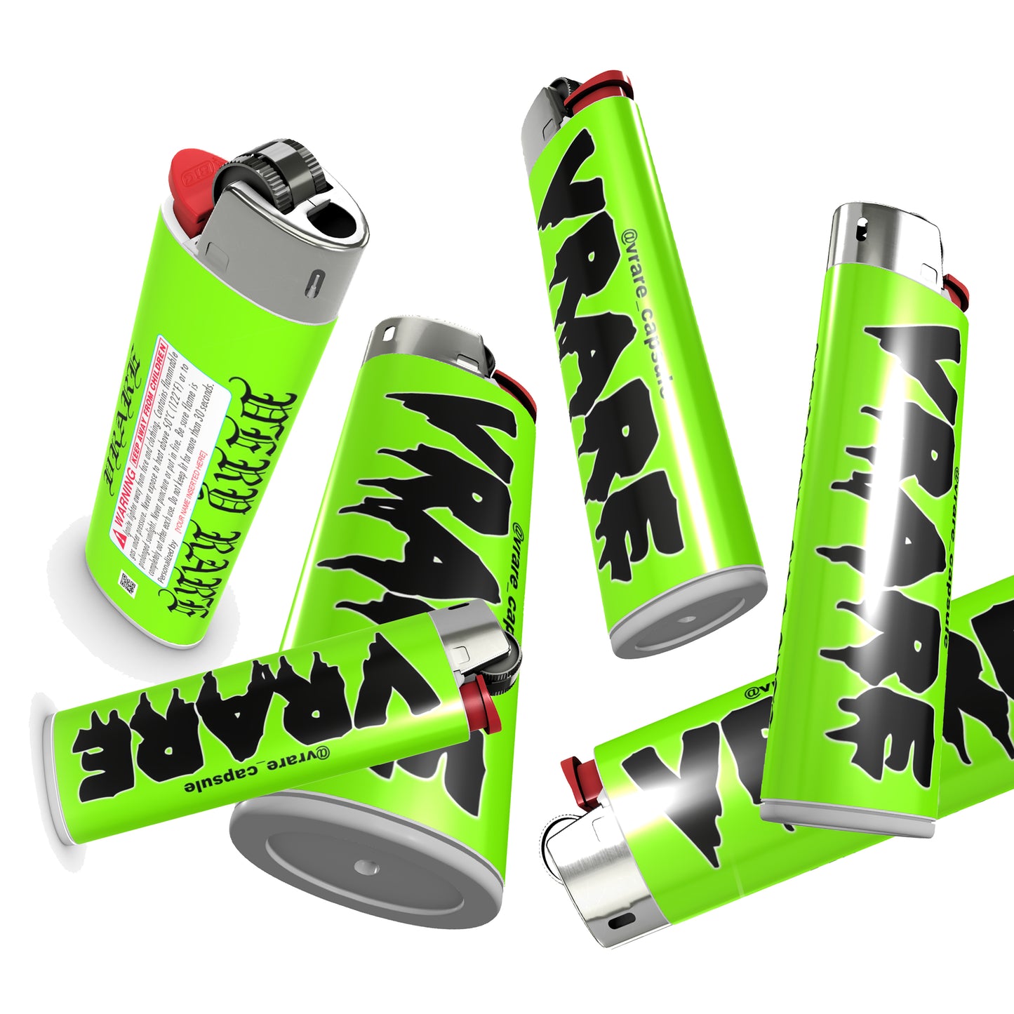 Neon Drip Bic Lighter