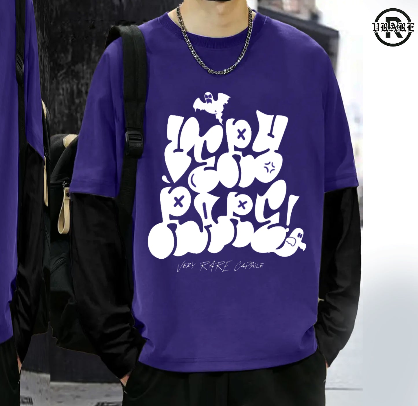 !NEW! - Purple ghost tag Mesh T-Shirt