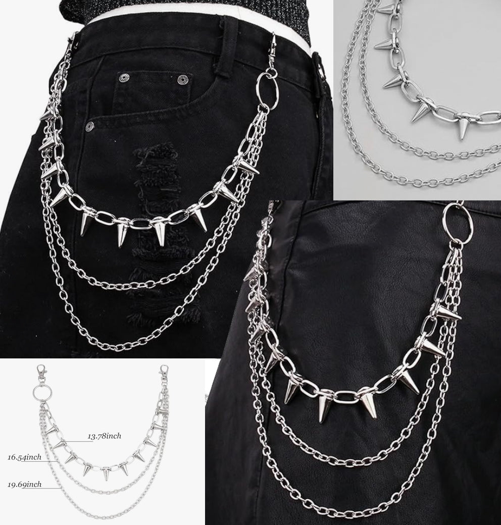 Punk Spike Jean/wallet chain