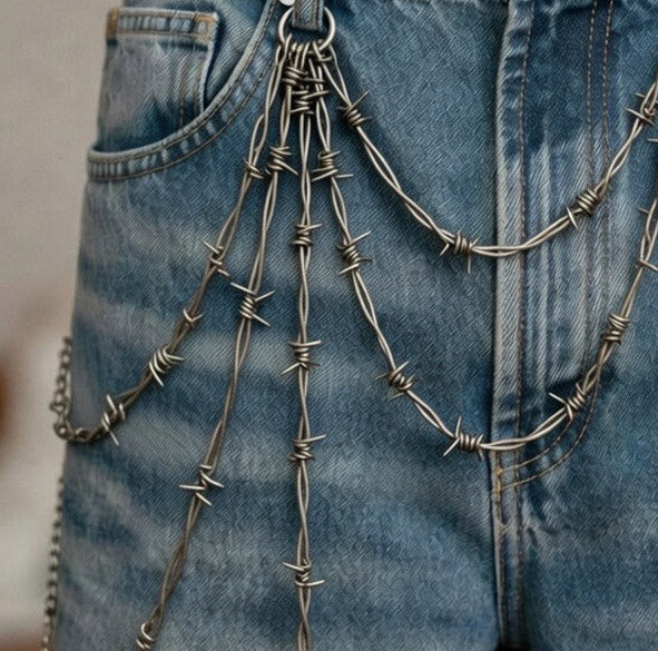 Barbed Wire Jean/wallet chain