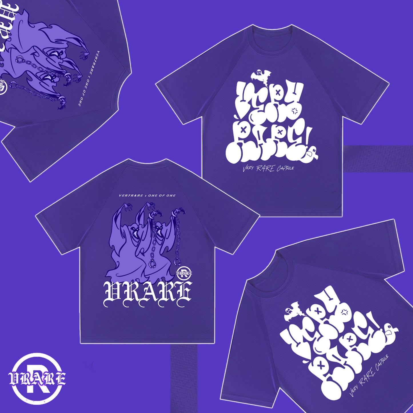 !NEW! - Purple ghost tag Mesh T-Shirt