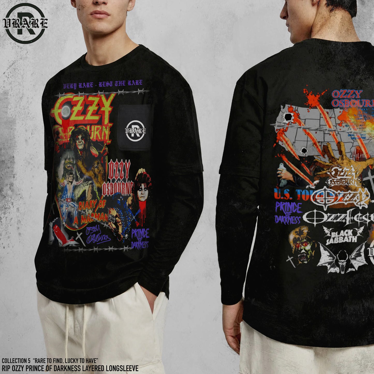 "Prince of Darkness"- Tour Layered Longsleeve oversized Tee