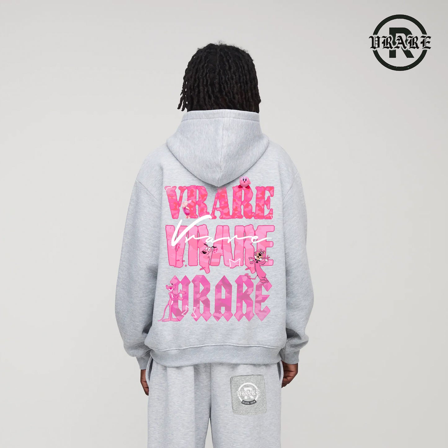 !NEW! - VRARE Box logo Pink contrast draw hoodie