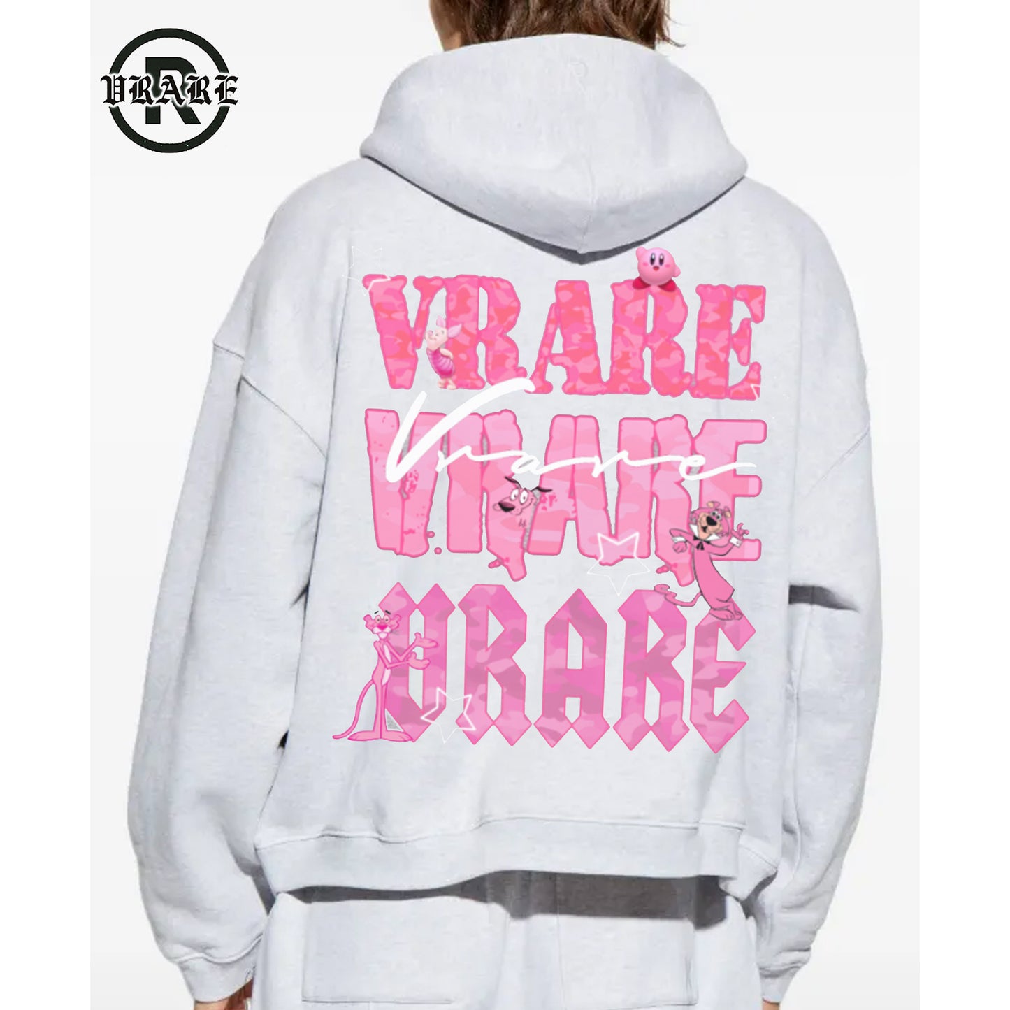 !NEW! - VRARE Box logo Pink contrast draw hoodie